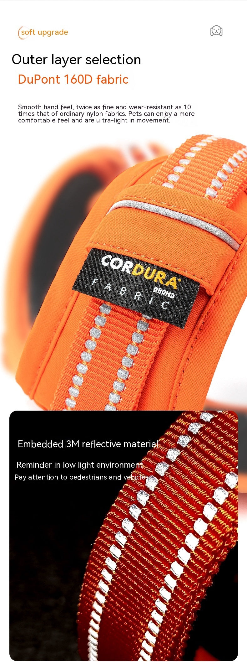 Truelove Ultra-Durable CORDURA Harness with Reflective Straps