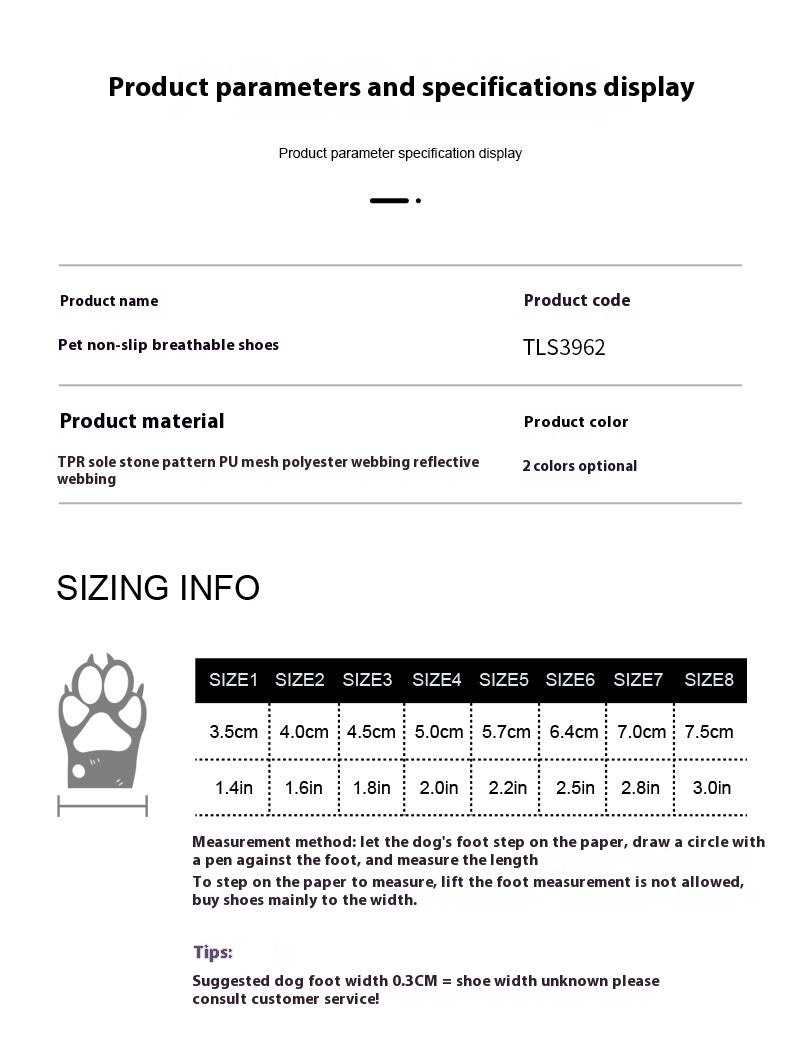 Truelove Dog Shoes, water-resistant & Non-Slip (Set of 4)