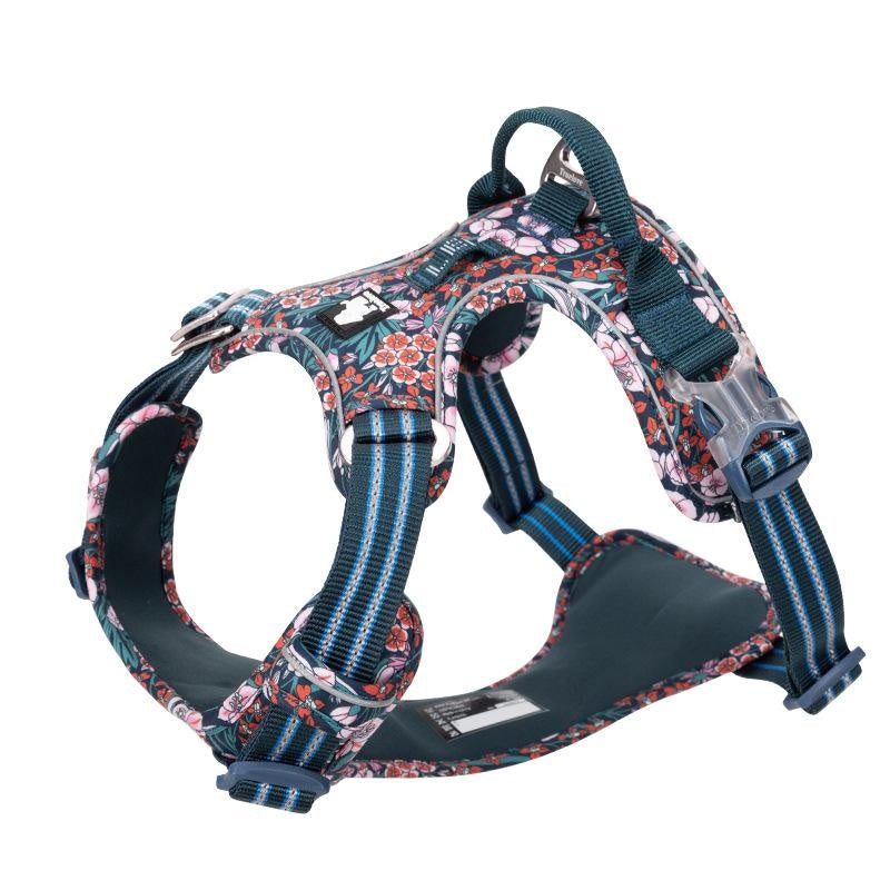 Truelove 3M Reflective Cotton Floral Dog Harness
