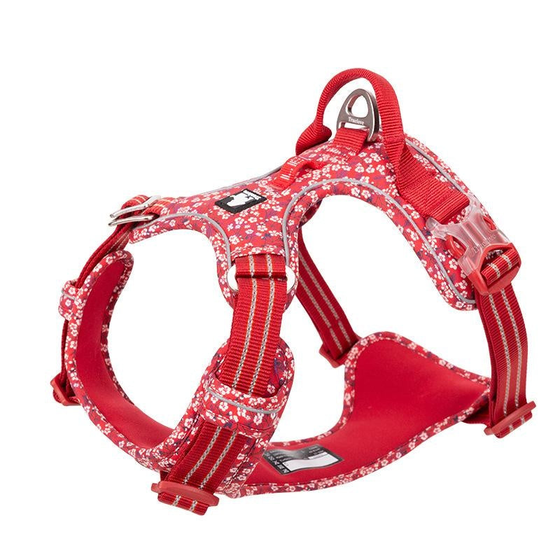 Truelove 3M Reflective Cotton Floral Dog Harness