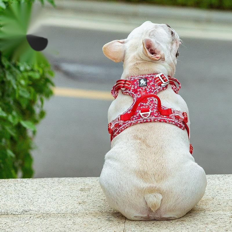 Truelove 3M Reflective Cotton Floral Dog Harness