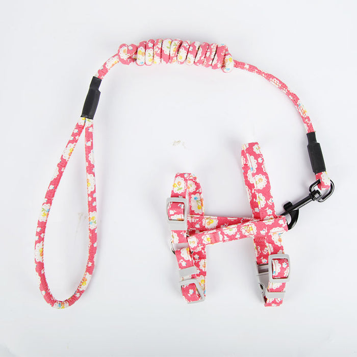 Adjustable Cotton Harness and Leash Set for Cats & Small Dogs