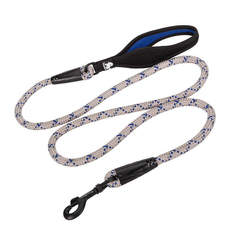 Dog leash with floral pattern on a white background