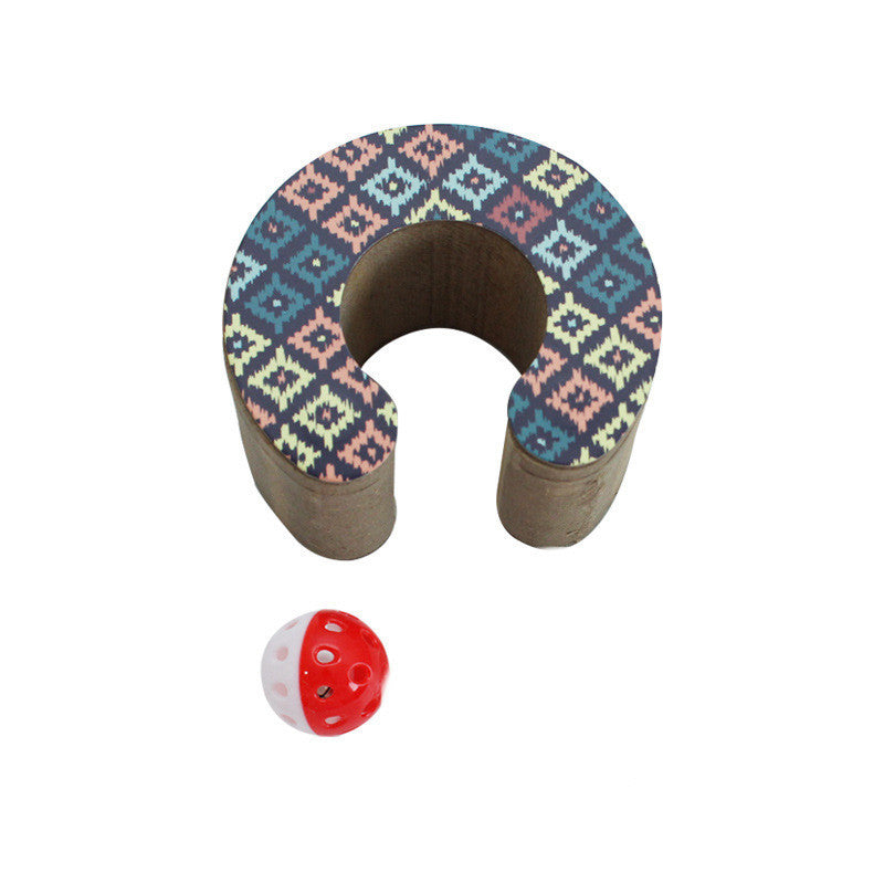 ScratchNest Foldable Cat Scratching Board with Ball