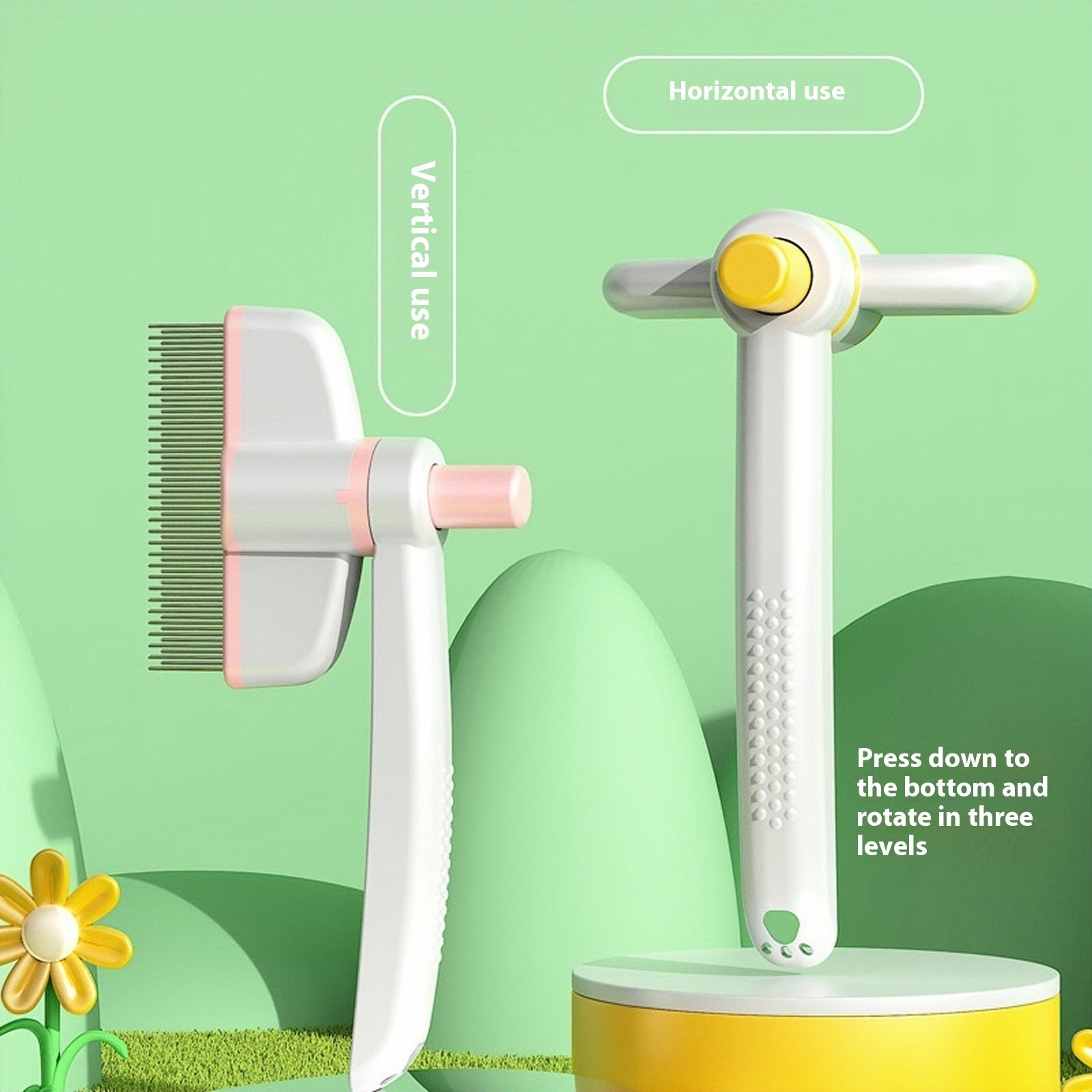 Self-Cleaning Pet Comb for Cats & Dogs