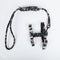 Floral-patterned dog leash and harness set on a white background