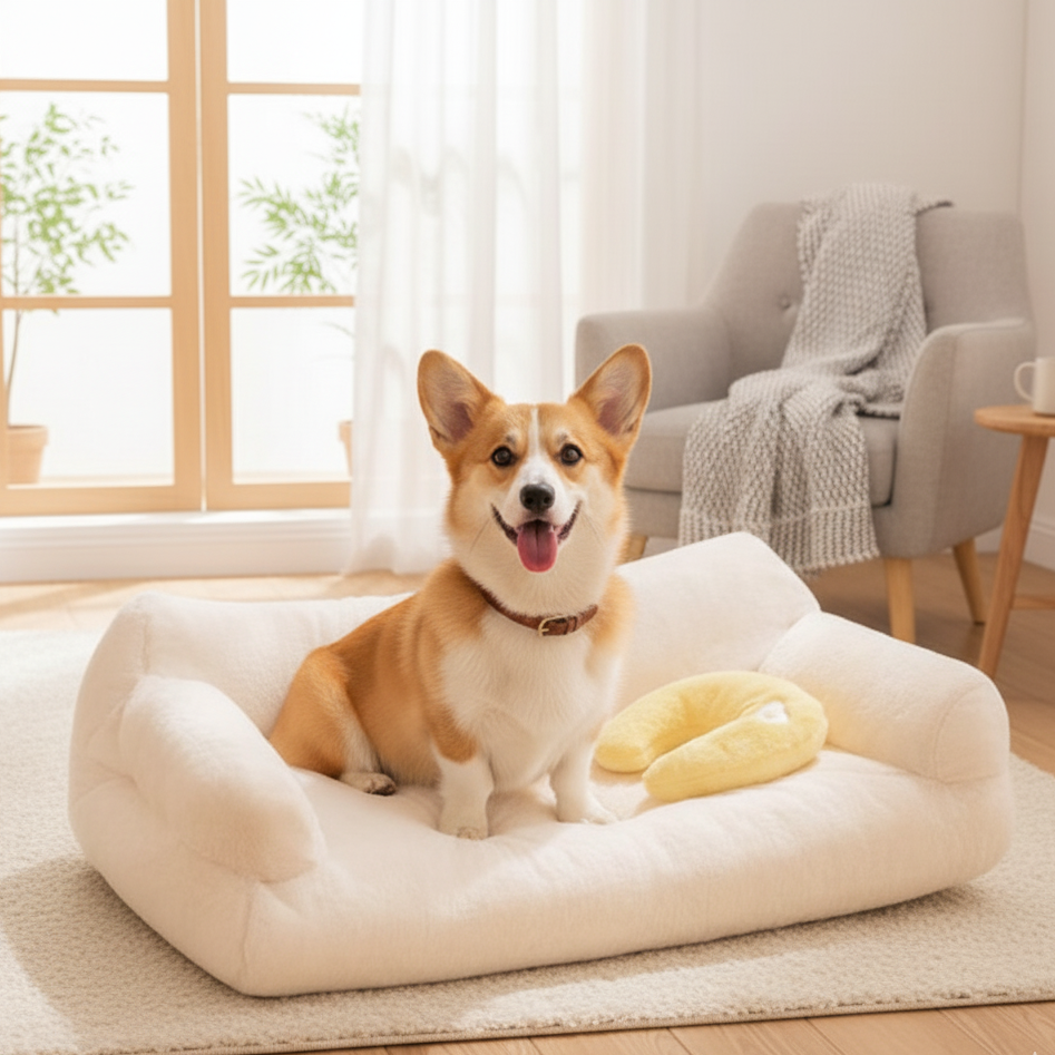 Plush Pet Bed – Removable & Washable