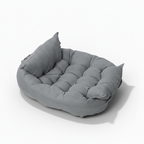 Gray pet bed on a white background