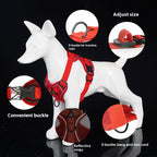 Reflective Adjustable Mesh Pet Harness and Leash Set