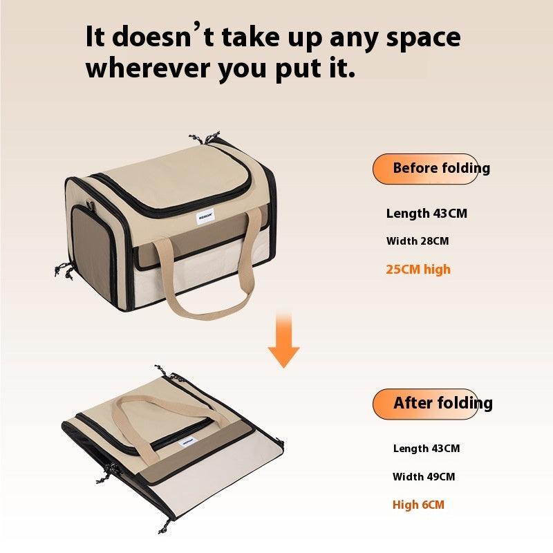 Foldable Portable Pet Travel Bag – Airline-Friendly Nylon Carrier