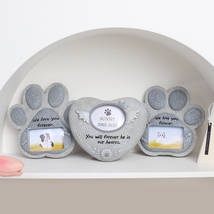Pet Memorial Paw Print Frame – Forever in Our Hearts
